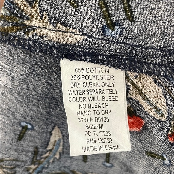 UMGEE Floral Bohemian Cottagecore Button Front Long Sleeve Dress Size M NWT - Picture 8 of 8